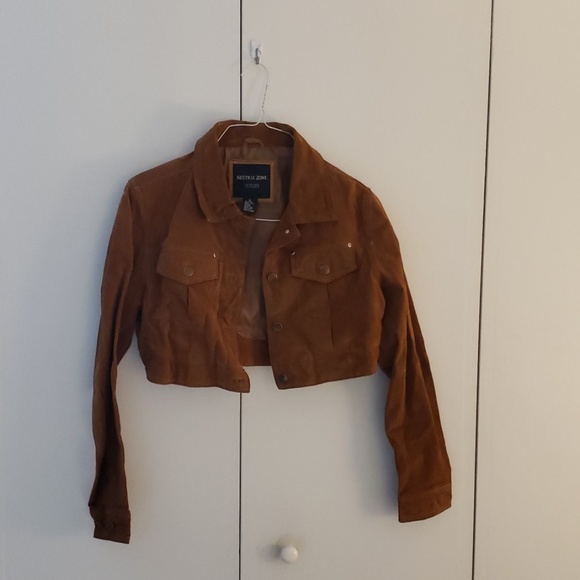 cropped suede jacket